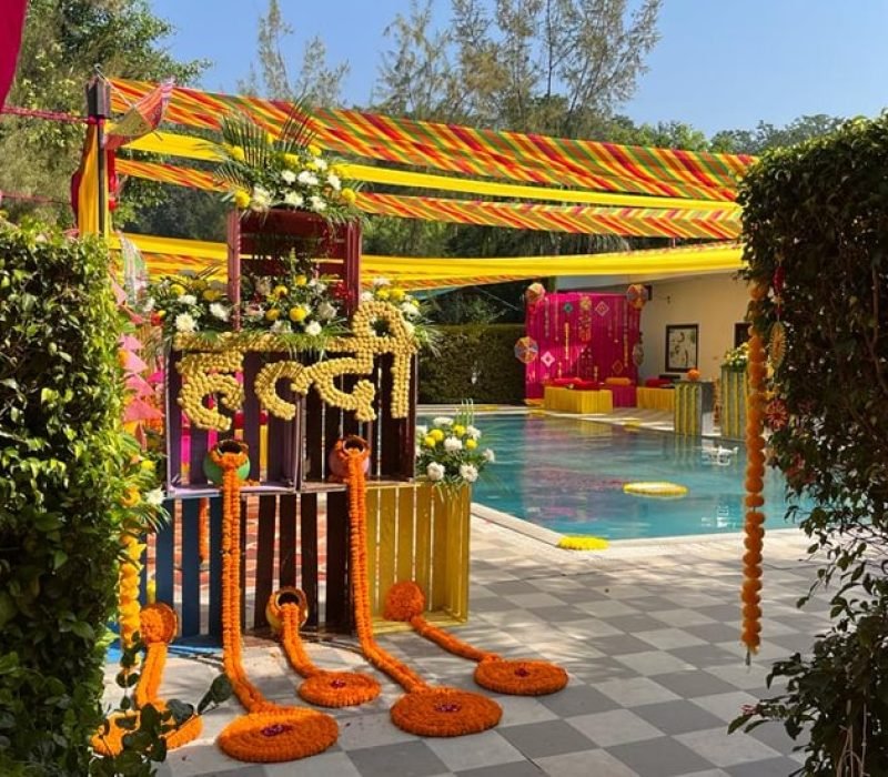 %Resort In Lansdowne% %7 hills 9911125253% haldi function destination wedding in uttarakhand